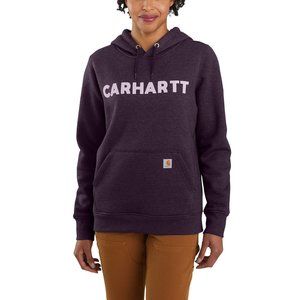 NEW Carhartt105194 Midweight Relaxed Fit Logo Hoodie Nocturnal Haze Heather267sn